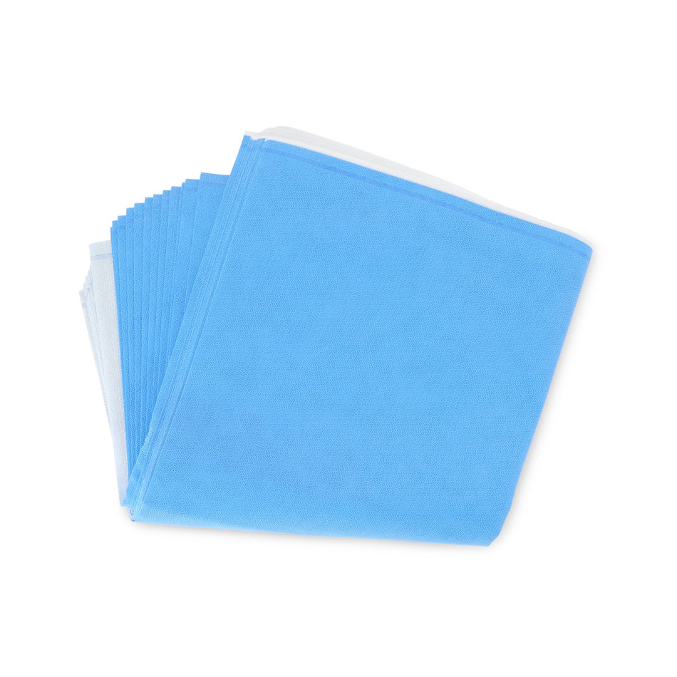 Quick Check H500 Sterilization Wrap, 36 x 36 Inch-QUICK CHECK* H500 Sterilization Wrap White / Blue 36 X 36 Inch Dual Layer SMS Polypropylene Steam / EO Gas / Hydrogen Peroxide