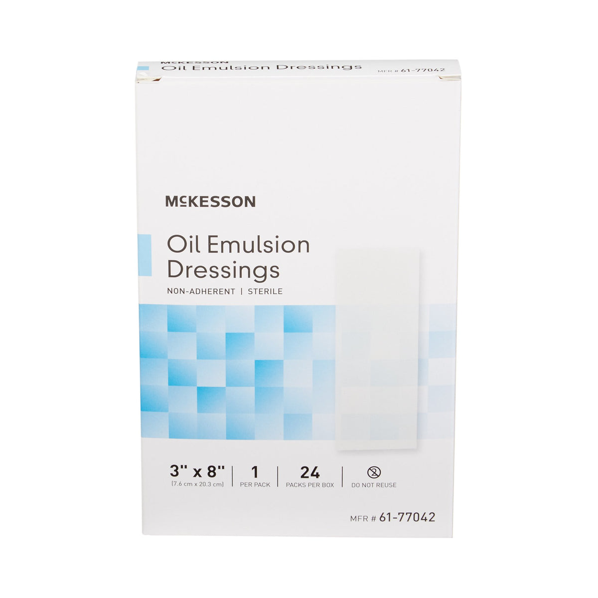 McKesson Oil Emulsion Impregnated Dressing, 3 x 8 Inch-Oil Emulsion Impregnated Dressing McKesson Rectangle 3 X 8 Inch Sterile
