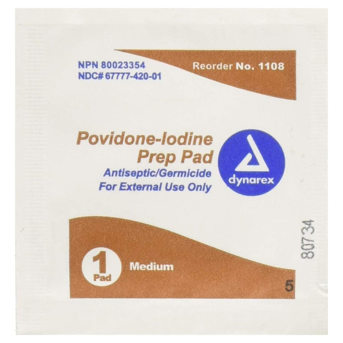 dynarex® Povidone-Iodine Prep Pad, Antiseptic, nonwoven - Personal Hygiene>Skin Care>Prep Pads and Swabsticks - Dynarex