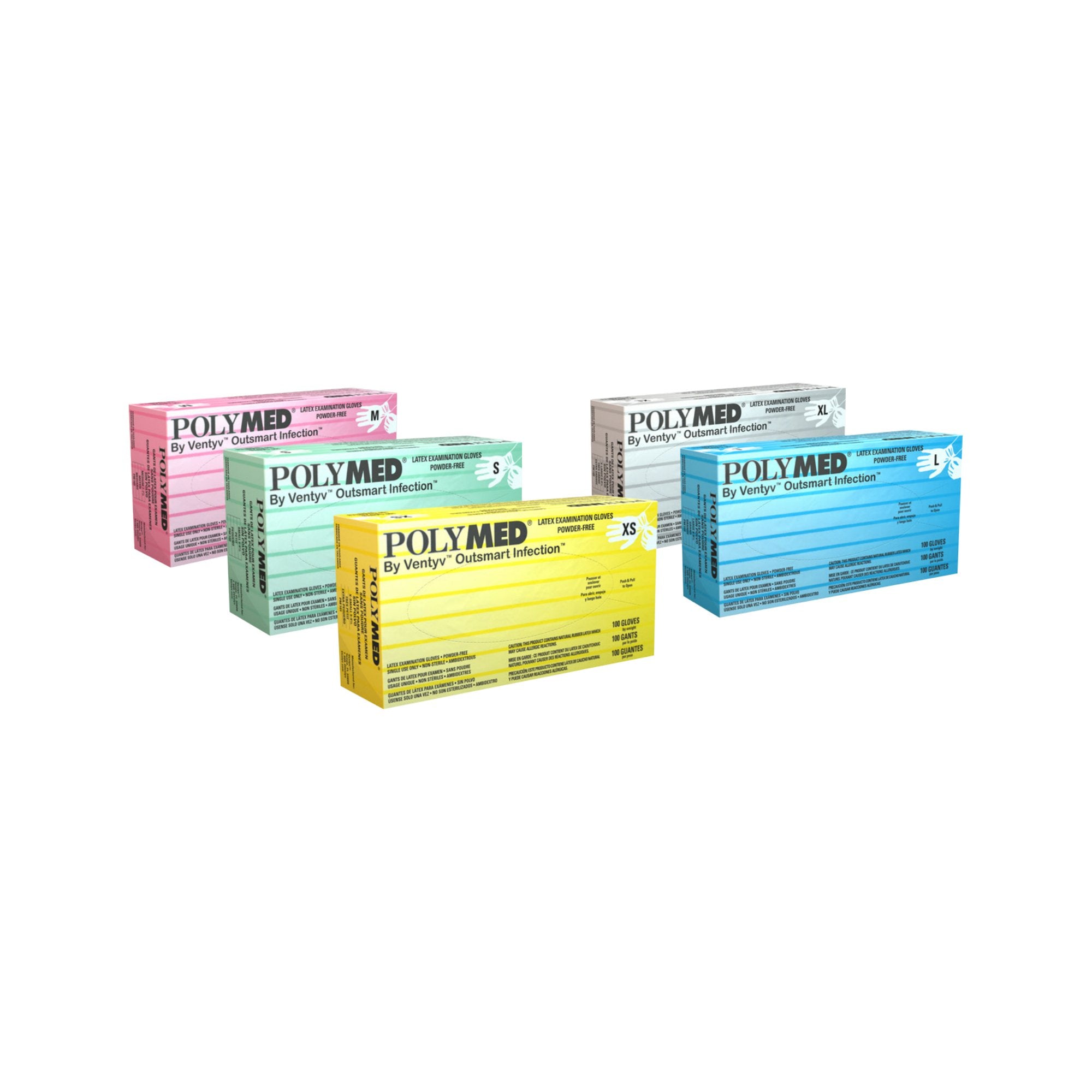 Polymed® Latex Exam Glove, Small, Ivory - Gloves>Exam Gloves - Ventyv