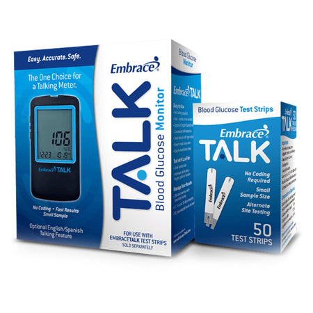 Omnis Health Embrace Blood Glucose Test Strips-Blood Glucose Test Strips Embrace 50 Strips per Pack