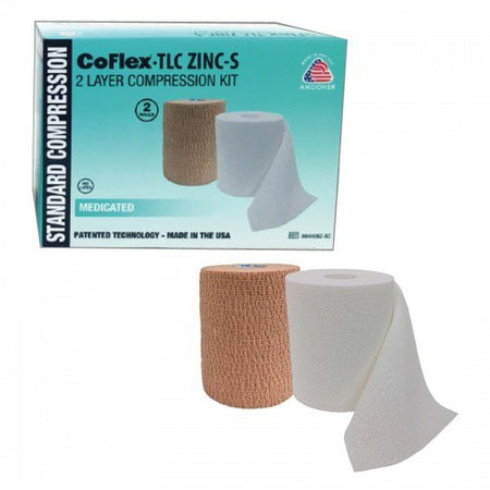 CoFlex® TLC Zinc with Indicators Two-Layer Compression Bandage System - Wound Care>General Wound Care>Compression Bandages...