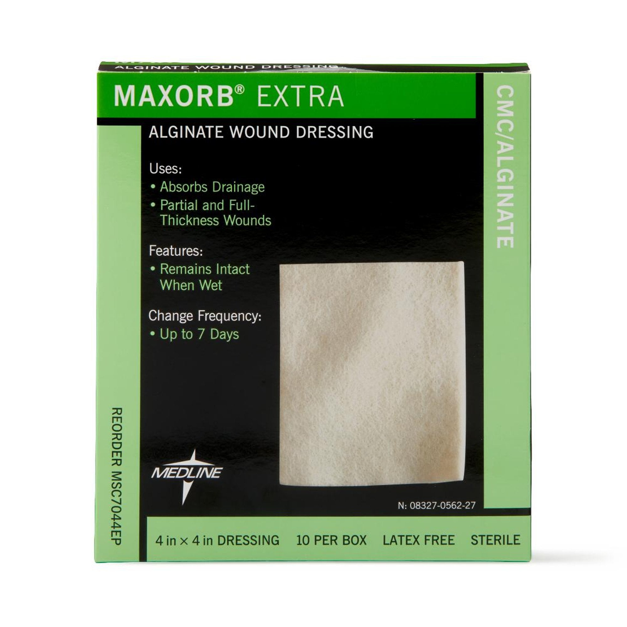 Maxorb Extra Calcium Alginate Dressing, 4 x 4 Inch-Alginate Dressing Maxorb Extra 4 X 4 Inch Square