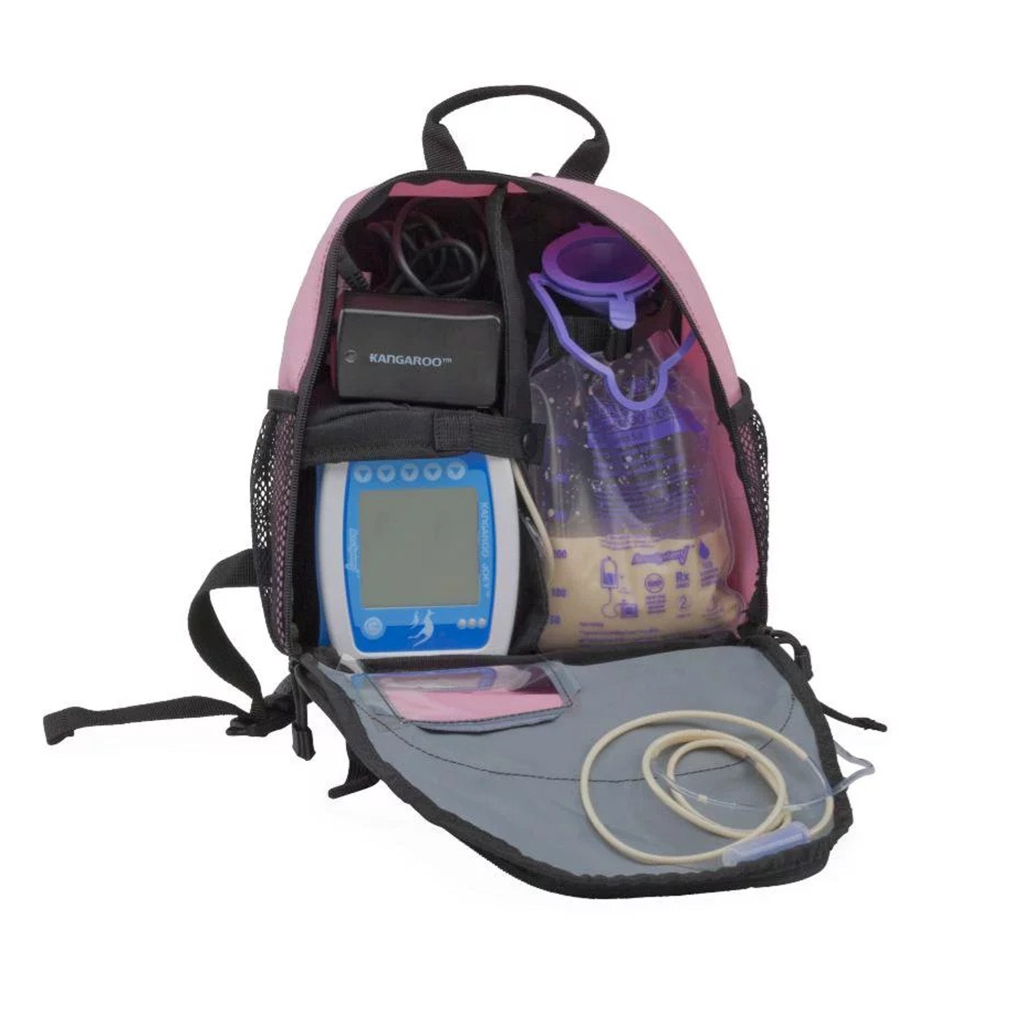 Kangaroo Joey Super-Mini Backpack, Pink-Feeding Pump Backpack Kangaroo Joey Pink