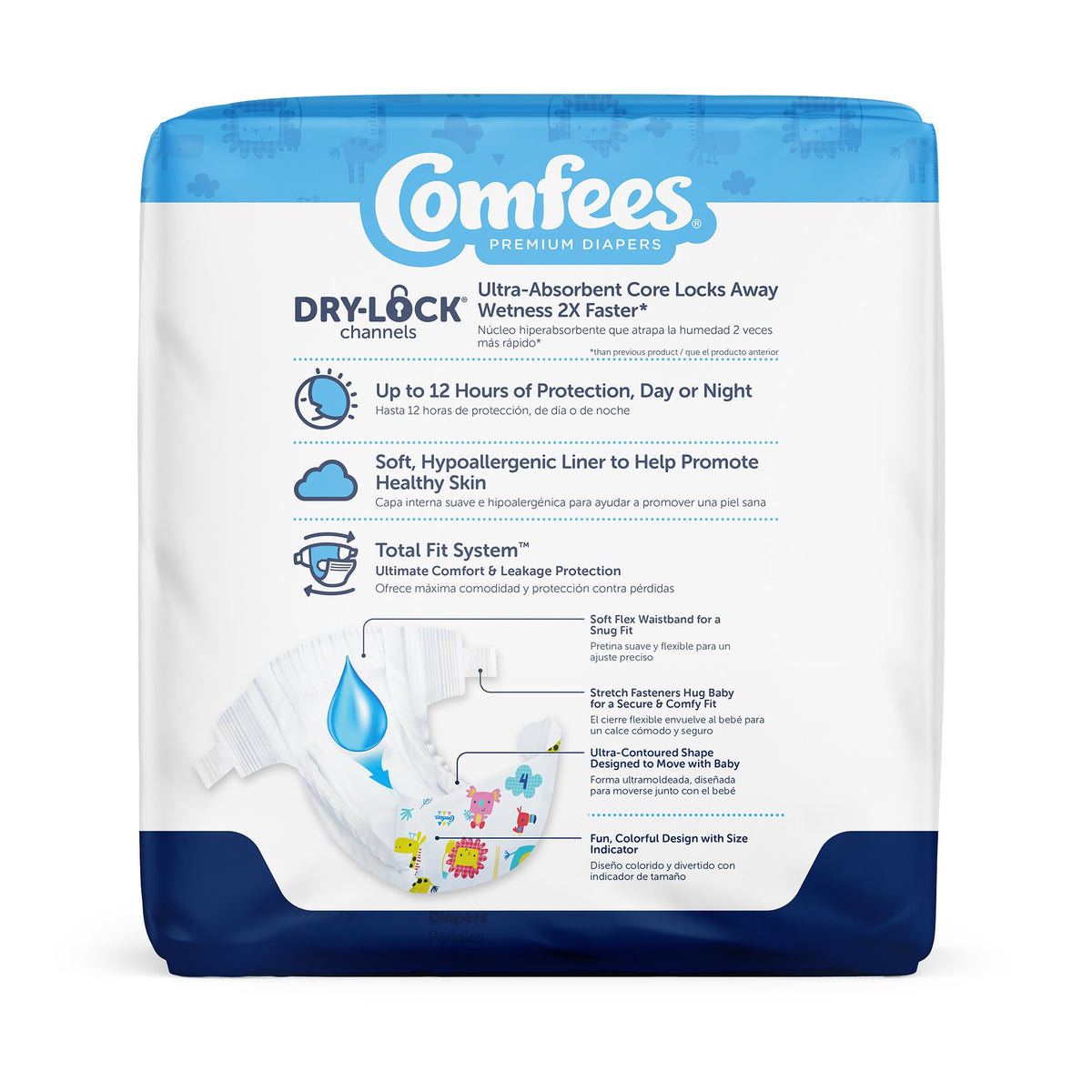 Attends Comfees Premium Baby Diapers, Tab Closure, Kid Design, Size 4 - Incontinence>Pediatric Diapers and Training Pants...