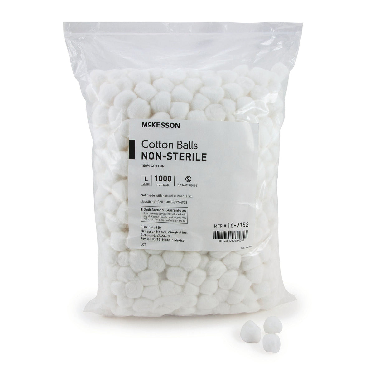 McKesson Nonsterile Cotton Balls, Large - Wound Care>General Wound Care>Applicators>Cotton Balls - McKesson Brand