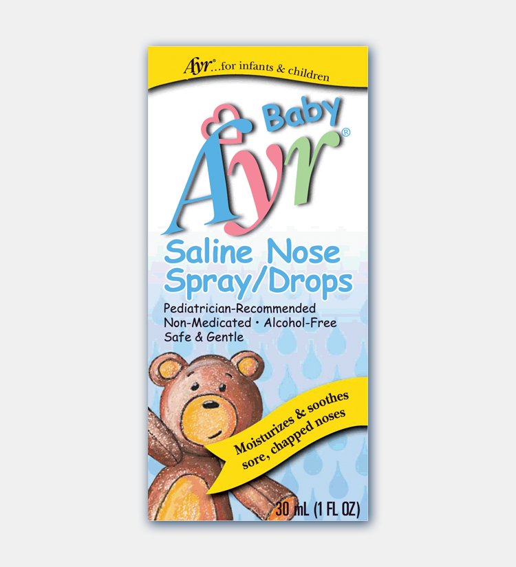 Ayr Baby Saline Nose Spray/Drops-Saline Nasal Spray Ayr Baby 0.65% Strength 1 oz.