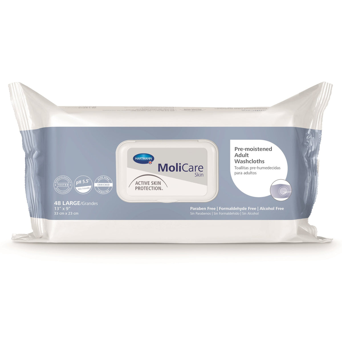 MoliCare Scented Skin Washcloths, Soft Pack-Personal Cleansing Wipe MoliCare Skin Soft Pack Scented 50 Count
