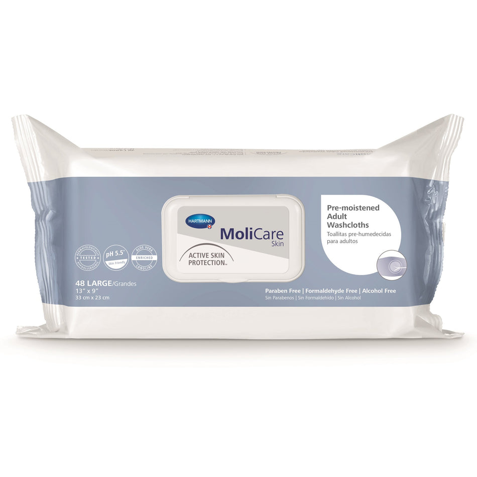 MoliCare Scented Skin Washcloths, Soft Pack-Personal Cleansing Wipe MoliCare Skin Soft Pack Scented 50 Count