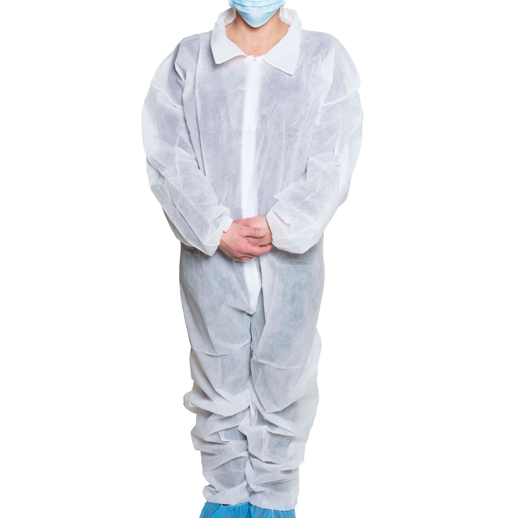 Dukal Coverall, White, X-Large-Coverall Dukal X-Large White Disposable NonSterile