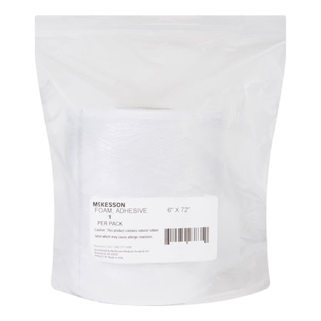 McKesson White Orthopedic Padding Roll, 6 x 72 Inch-Orthopedic Padding Roll Adhesive McKesson 6 X 72 Inch Poly Foam NonSterile