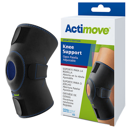Actimove Sports Edition Knee Support, One Size Fits Most Adults-Knee Support Actimove Sports Edition One Size Fits Most Pull-On / Hook and Loop Strap Closure 11-1/2 to 16-1/8 Inch Knee Circumference Left or Right Knee