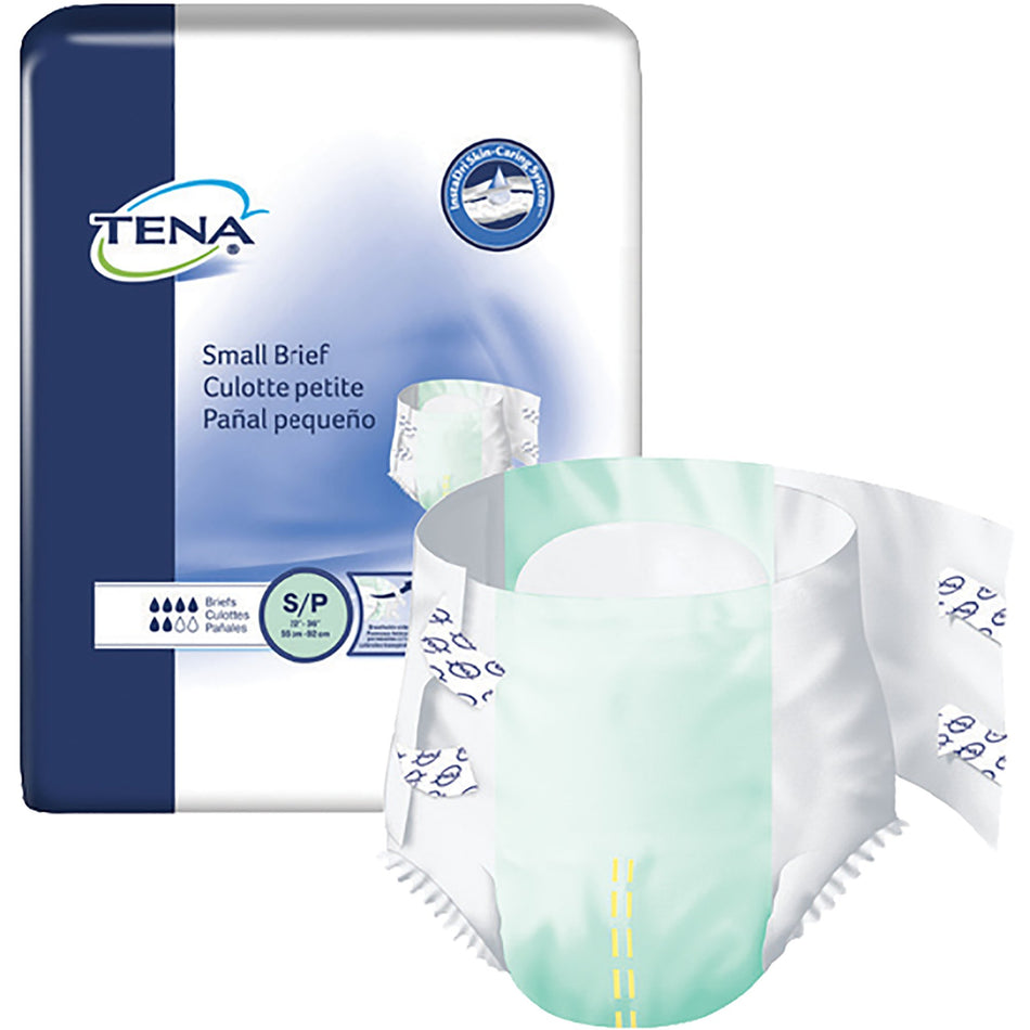 Tena Small Incontinence Brief-Unisex Adult Incontinence Brief TENA Small Brief Small Disposable Moderate Absorbency