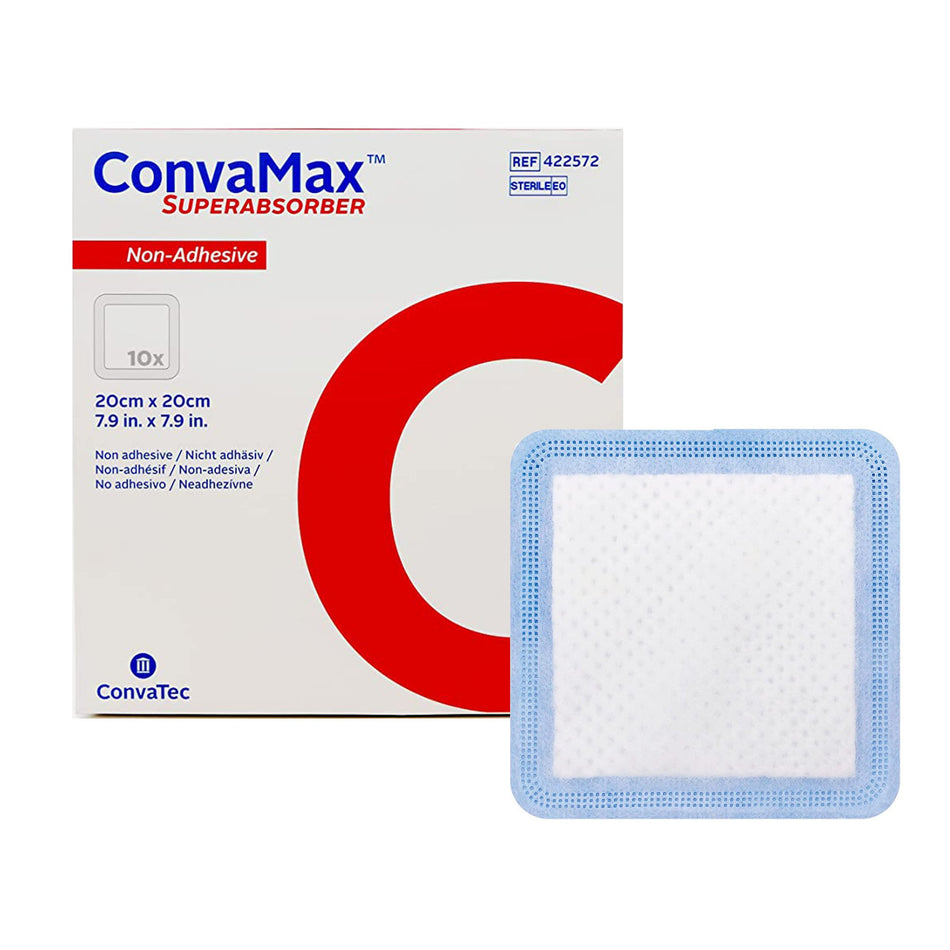 ConvaMax� Superabsorber Super Absorbent Dressing, 8 x 8 Inch-Super Absorbent Dressing ConvaMax� Superabsorber 8 X 8 Inch Square