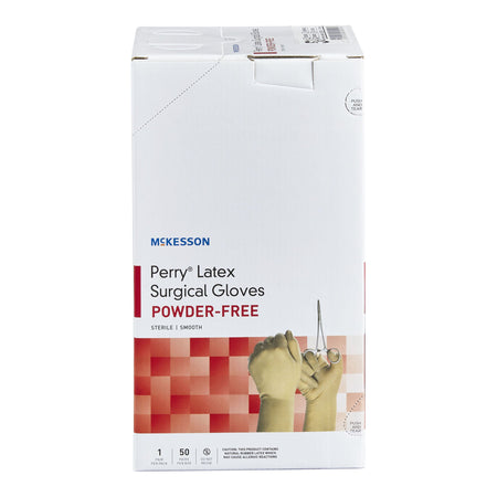 McKesson Perry Performance Plus Surgical Glove, Size 5.5, Cream-Surgical Glove McKesson Perry Size 5.5 Sterile Latex Standard Cuff Length Smooth Cream Not Chemo Approved