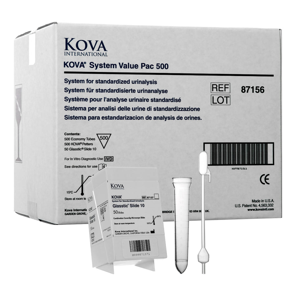 KOVA System Pac 500 System Urinalysis Consumables Kit-Urinalysis Consumables Kit KOVA Plastics System Pac 500 Urinalysis System 500 Tests Non-Regulated