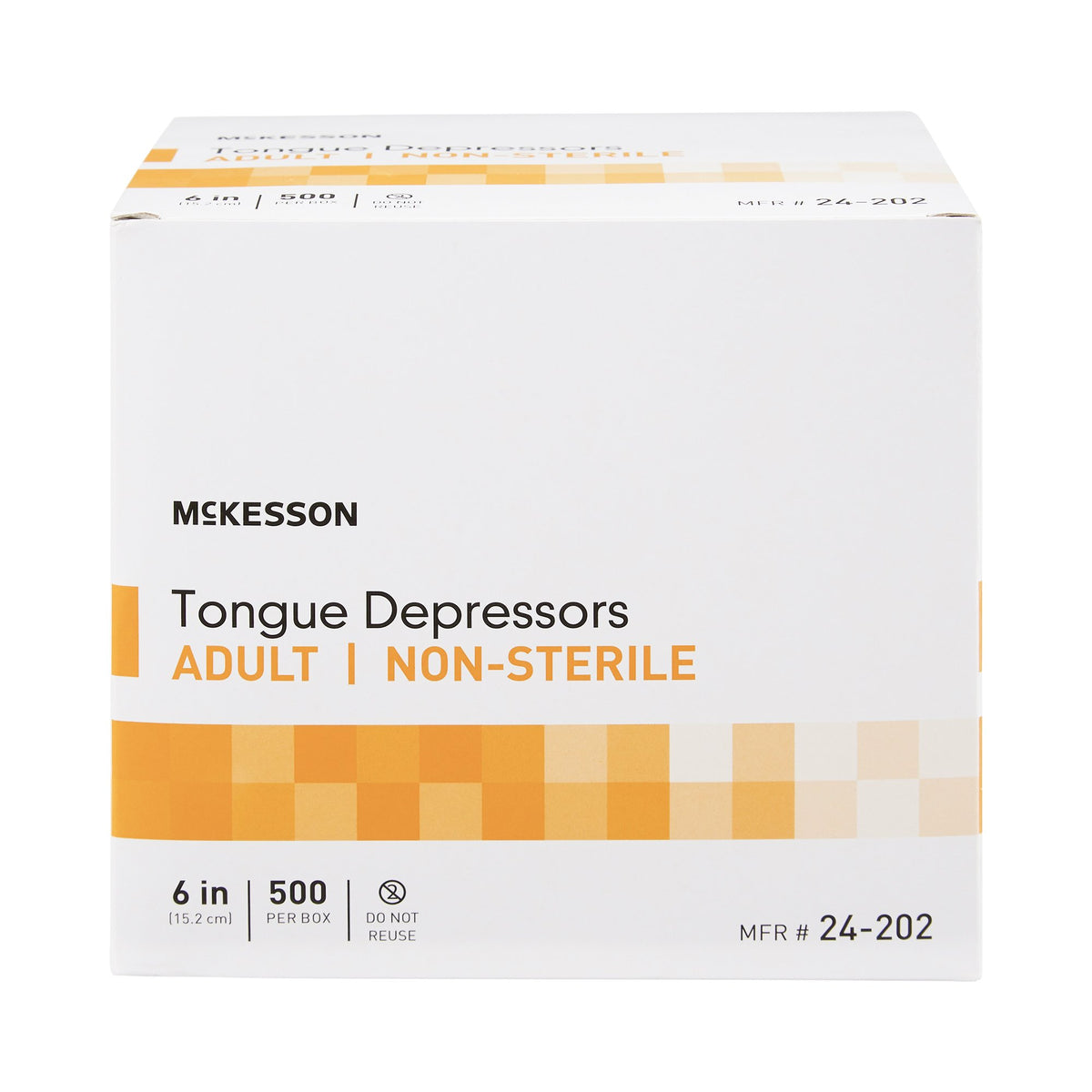 McKesson Tongue Depressor, Senior, Wide Blade, Non-Sterile-Tongue Depressor McKesson 6 Inch Length Wood Senior