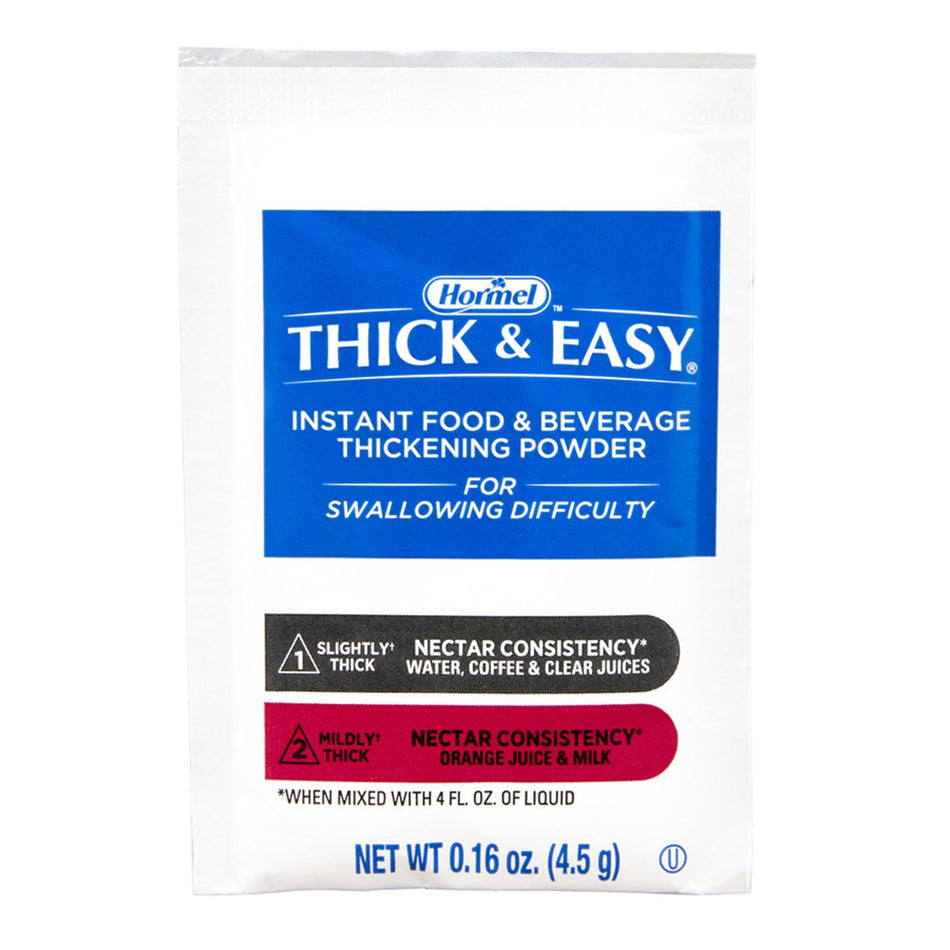 Thick & Easy Nectar Consistency Food and Beverage Thickener-Food and Beverage Thickener Thick & Easy 0.16 oz. Individual Packet Unflavored Powder IDDSI Level 1 Slightly Thick