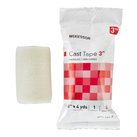 McKesson White Cast Tape, 3 Inch x 4 Yard - Orthopedic>Casting>Cast and Splint Materials - McKesson Brand