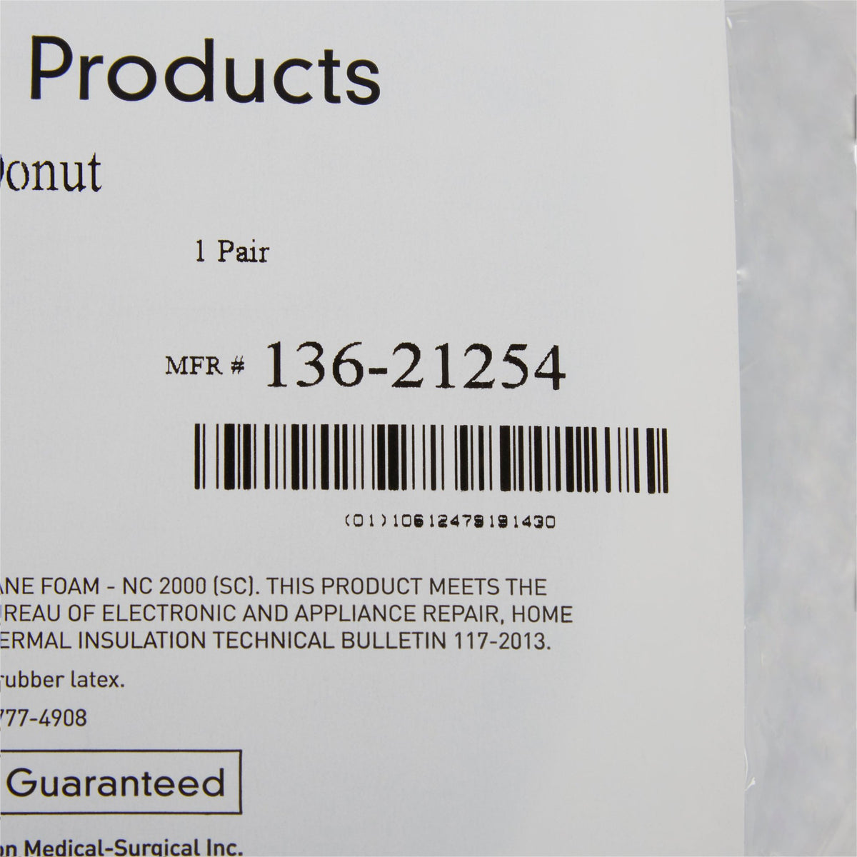 McKesson Doughnut Cushion-Donut Positioner McKesson 9 Inch Diameter Foam Freestanding