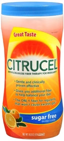 Fiber Supplement Citrucel® Orange Flavor Powder 16.9 oz. 2 Gram Strength Methyl Cellulose