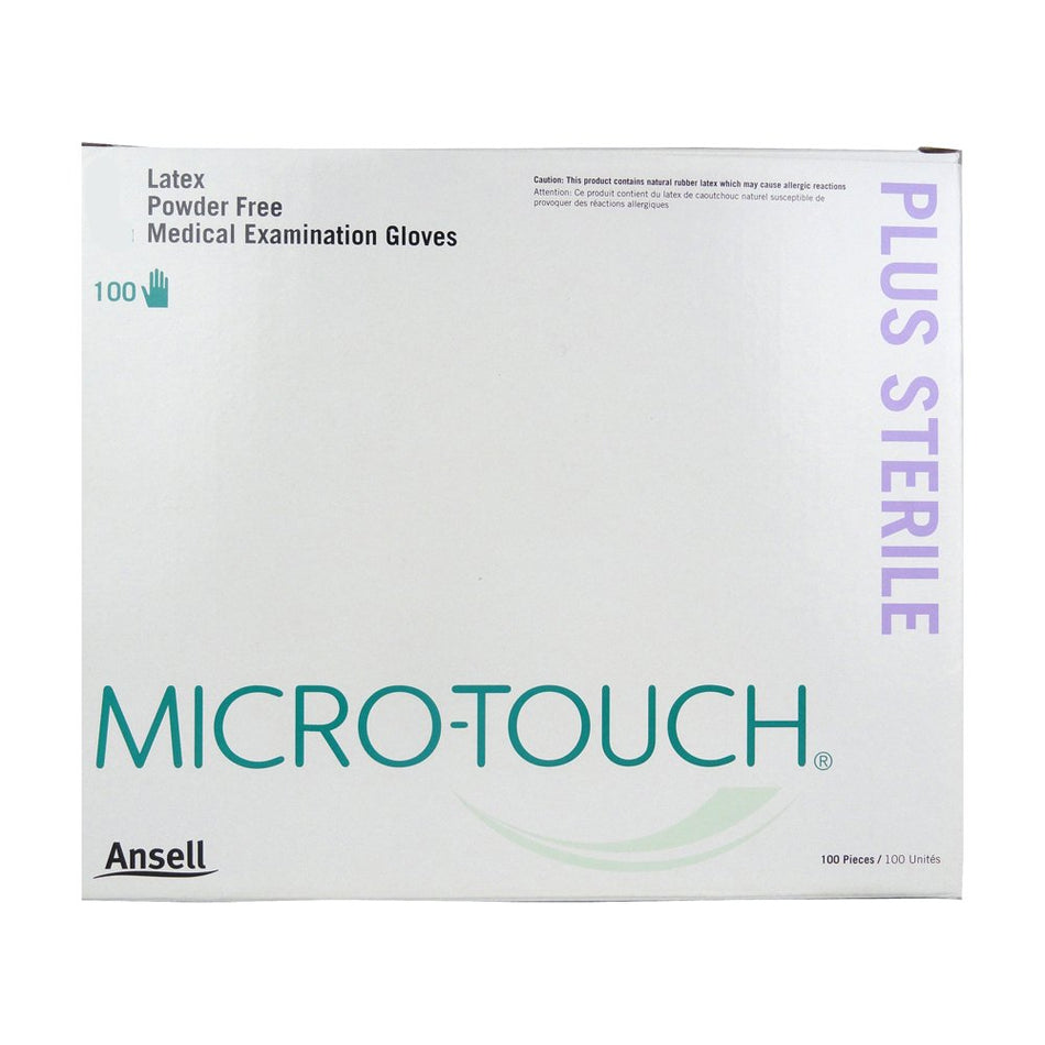 Exam Glove Micro-Touch® Plus Medium Sterile Single Latex Standard Cuff Length Fully Textured Ivory Not Rated