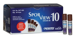 SporView® 10 Sterilization Biological Indicator Vial Steam