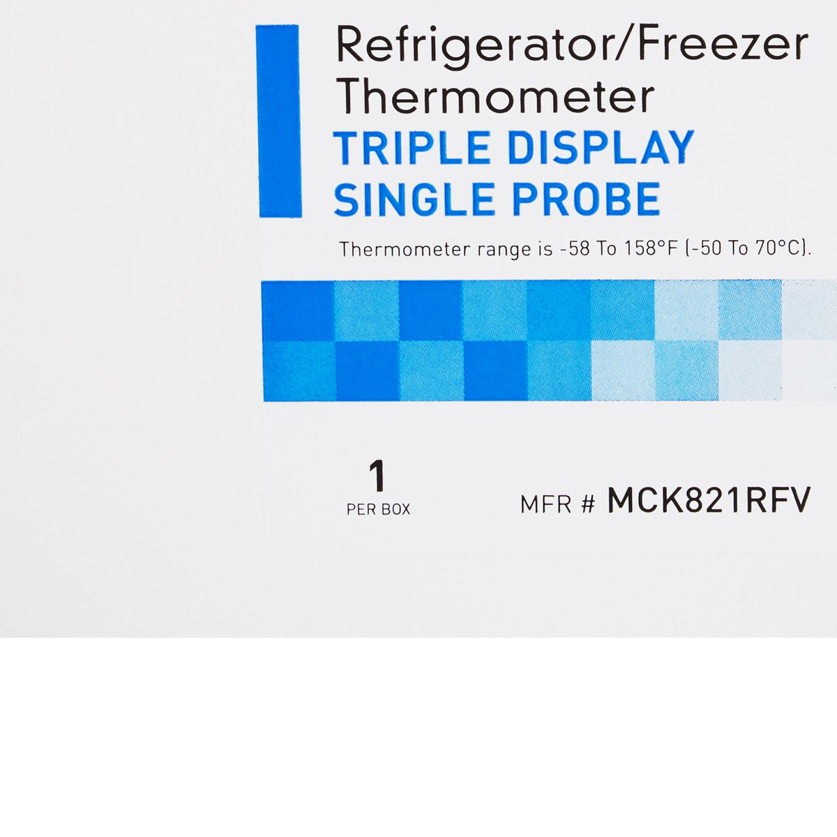 Digital Refrigerator / Freezer Thermometer with Alarm McKesson Fahrenheit / Celsius -58° to +158°F (-50° to +70°C) Glycol Bottle Probe Multiple Mounting Options Battery Operated