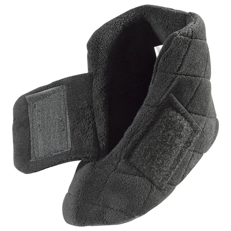 Bootie Slippers Silverts® Female Adult Small / X-Wide Hard Sole Single Patient Use Black