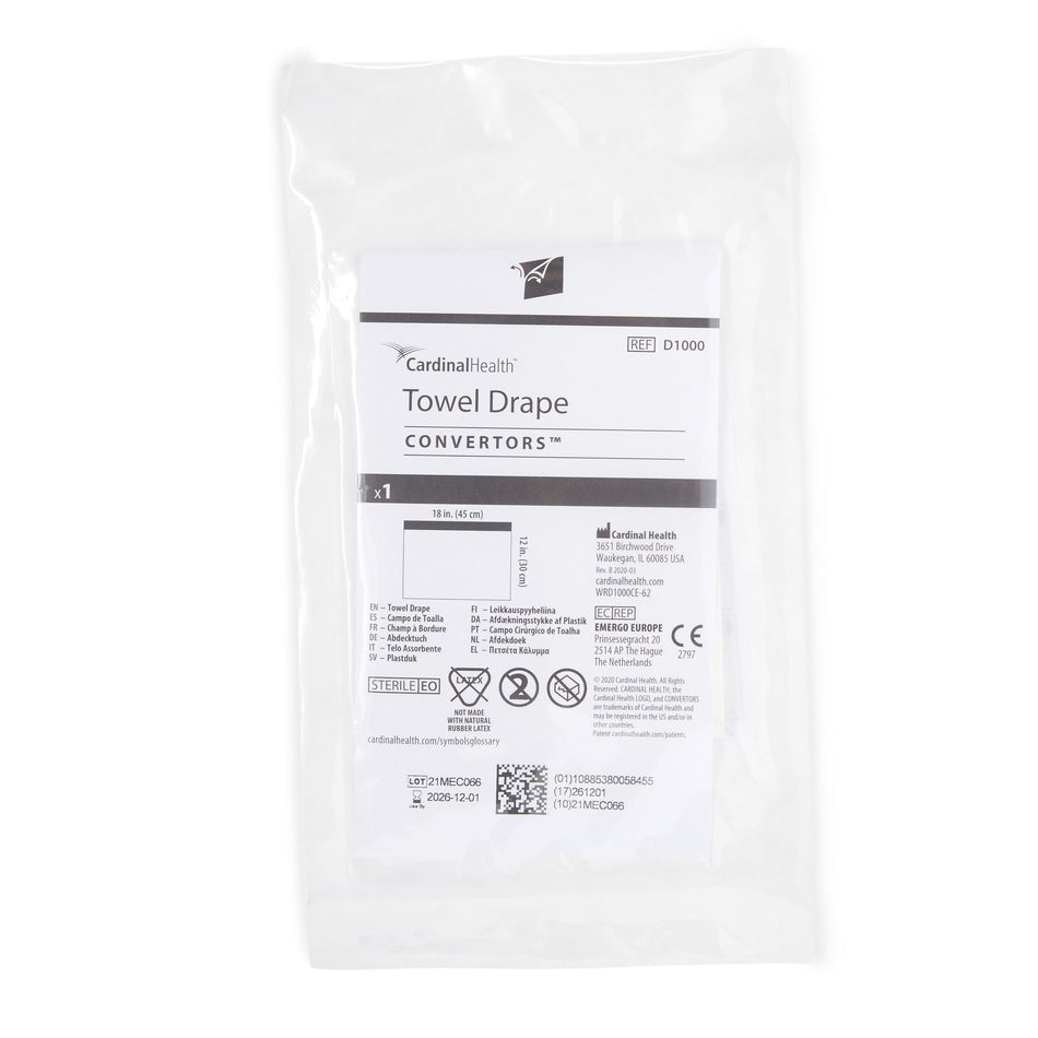 General Purpose Drape Towel Drape 18 W X 12 L Inch Sterile