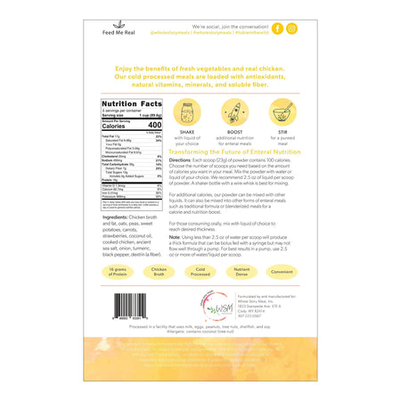 Oral Supplement Whole Story Meals Chicken / Peas / Carrot Flavor Powder 16 oz. Pouch - Nutritionals and Feeding Supplies>N...
