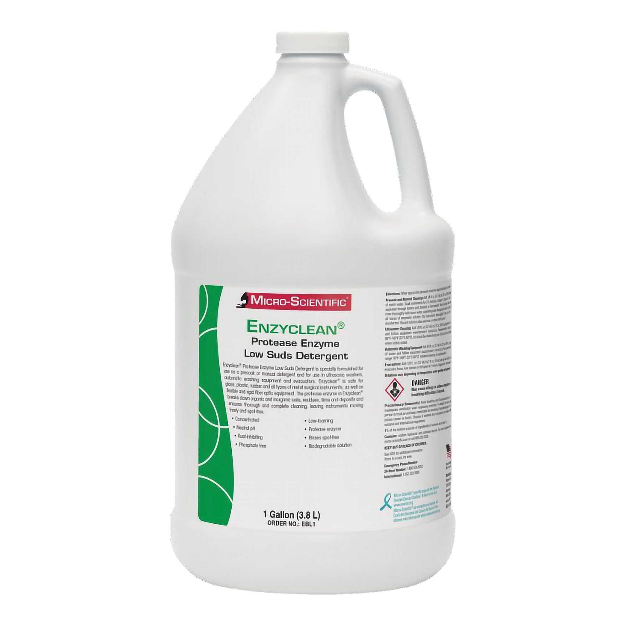 Enzyclean Enzymatic Instrument Detergent / Presoak-Enzymatic Instrument Detergent Enzyclean Liquid Concentrate 1 gal. Jug Fresh Scent