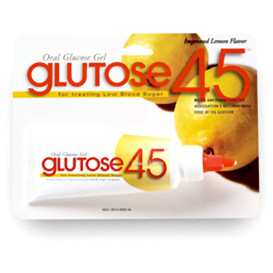Glutose 45 Glucose Supplement, Lemon Flavor-Glucose Supplement Glutose 45 112.5 Gram Gel Lemon Flavor