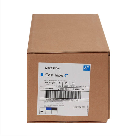 McKesson White Cast Tape, 4 Inch x 4 Yard-Cast Tape McKesson 4 Inch X 12 Foot Fiberglass White