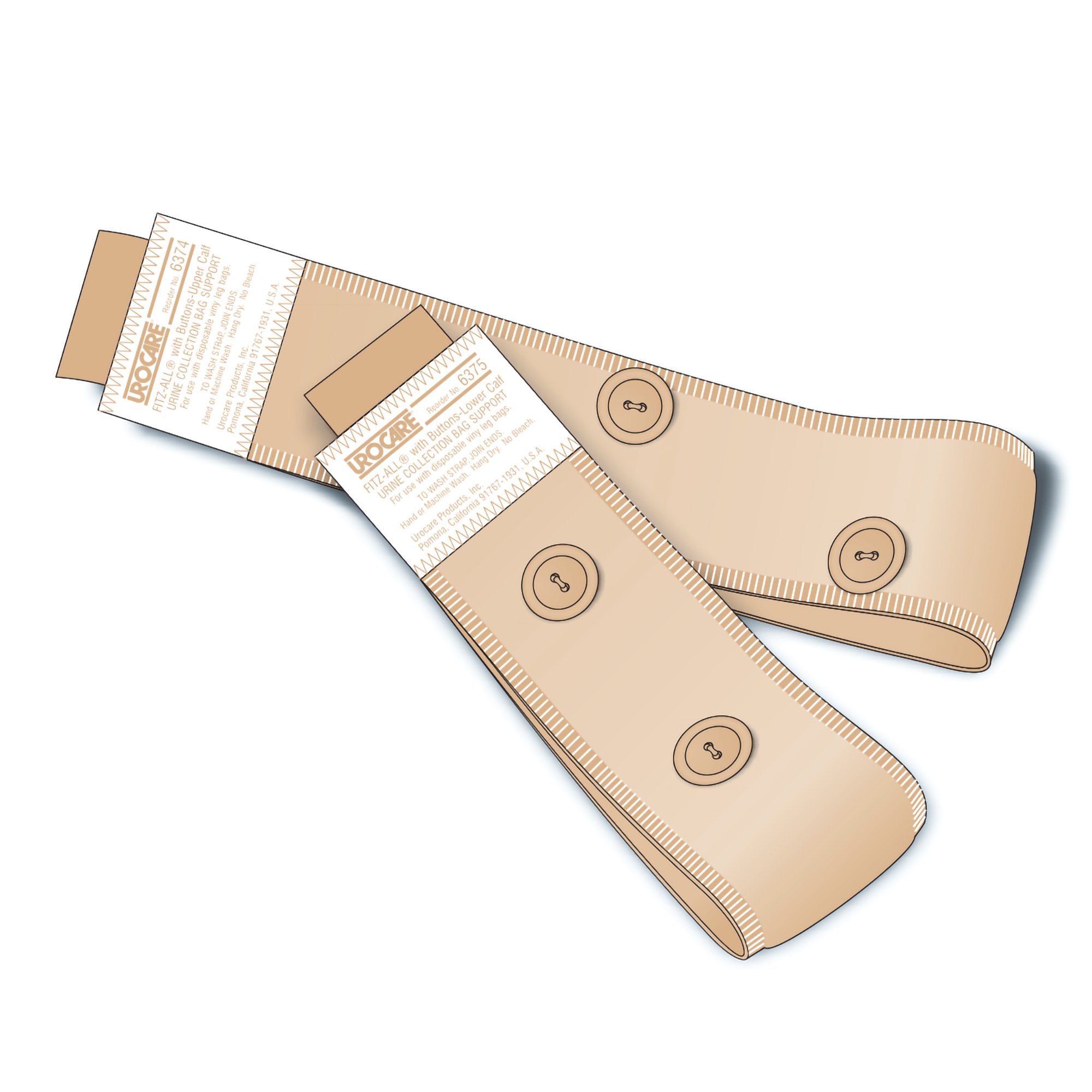 Fitz-All® Fabric Leg Straps with Buttons - Urological>Urological Accessories - Urocare Products