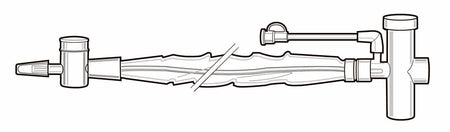 Ballard Closed Style Closed Suction Catheter, Tracheostomy Type, 21-3/10 Inch Length-Closed Suction Catheter Ballard Tracheostomy Type Distal Tip Closed Style Thumb Valve Vent 14 Fr. Sterile