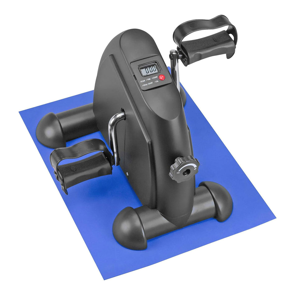 DMI Mini Exercise Bike Fitness Mini Cycle with Mat-Pedal Exerciser DMI Mini Bike Exerciser Portable Black