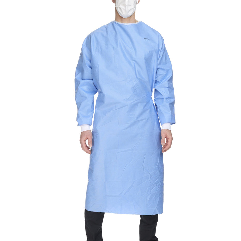 McKesson Non-Reinforced Surgical Gown with Towel-Non-Reinforced Surgical Gown with Towel McKesson X-Large Blue Sterile AAMI Level 3 Disposable