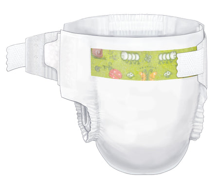 Curity Unisex Baby Diapers, Heavy Absorbency, Disposable, Size 3 (Med), 16-28 Lbs-Unisex Baby Diaper Cardinal Health Wings Size 3 / Medium Disposable Heavy Absorbency