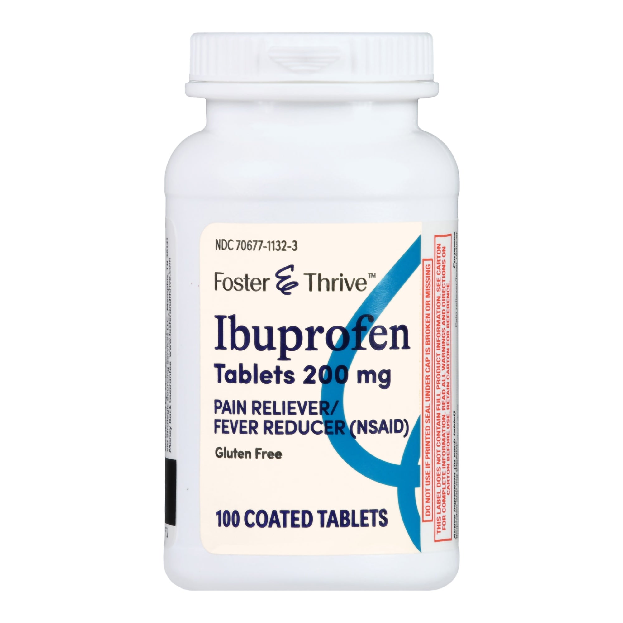 Foster & Thrive Ibuprofen 200 mg Coated Tablets-Pain Relief Foster & Thrive 200 mg Strength Ibuprofen Tablet 100 per Bottle