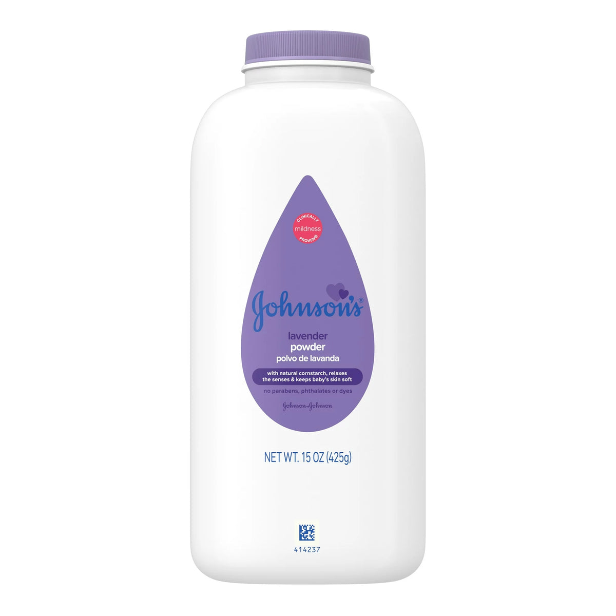 Johnson's Lavender Powder, Lavender and Chamomile Scent, 15 oz.-"Baby Powder Johnson's 15 oz. Lavender / Chamomile Scent Shaker Bottle Zea Mays(Cornstarch), Tricalcium Phosphate, Fragrance"