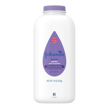 Johnson's Lavender Powder, Lavender and Chamomile Scent, 15 oz.-"Baby Powder Johnson's 15 oz. Lavender / Chamomile Scent Shaker Bottle Zea Mays(Cornstarch), Tricalcium Phosphate, Fragrance"