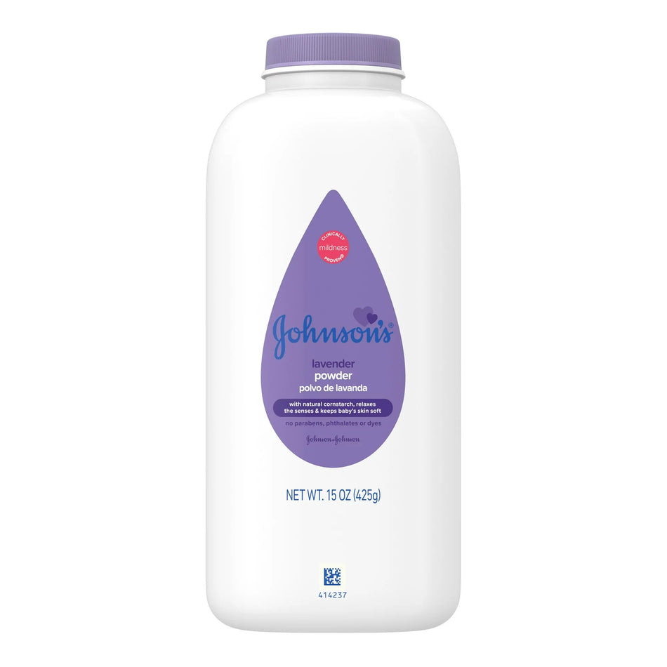 Johnson's Lavender Powder, Lavender and Chamomile Scent, 15 oz.-"Baby Powder Johnson's 15 oz. Lavender / Chamomile Scent Shaker Bottle Zea Mays(Cornstarch), Tricalcium Phosphate, Fragrance"