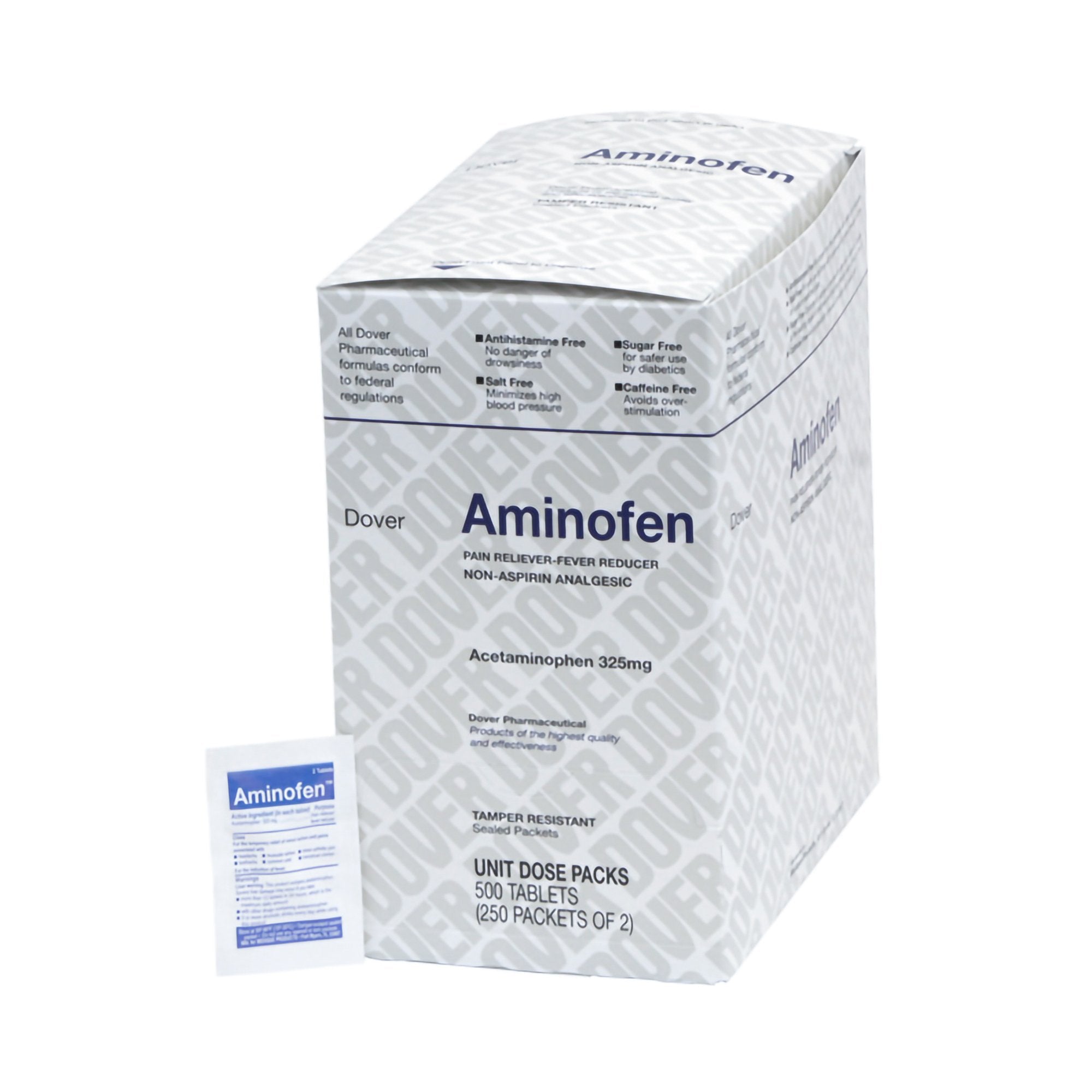 Aminofen Acetaminophen Pain Relief-Pain Relief Aminofen 325 mg Strength Acetaminophen Unit Dose Tablet 250 per Box