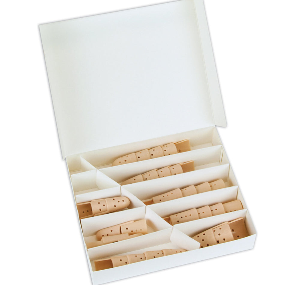 Plastalume Stax 30 Finger Splint Kit, Assorted Sizes-Finger Splint Kit Plastalume Stax 30 Assorted Sizes Without Fastening Left or Right Hand Beige