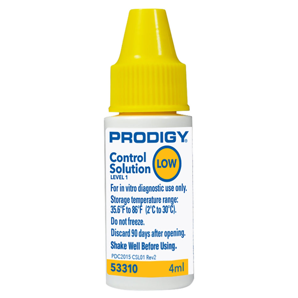 Prodigy Blood Glucose Control Solution, Low Level-Blood Glucose Control Solution 4 mL Low Level