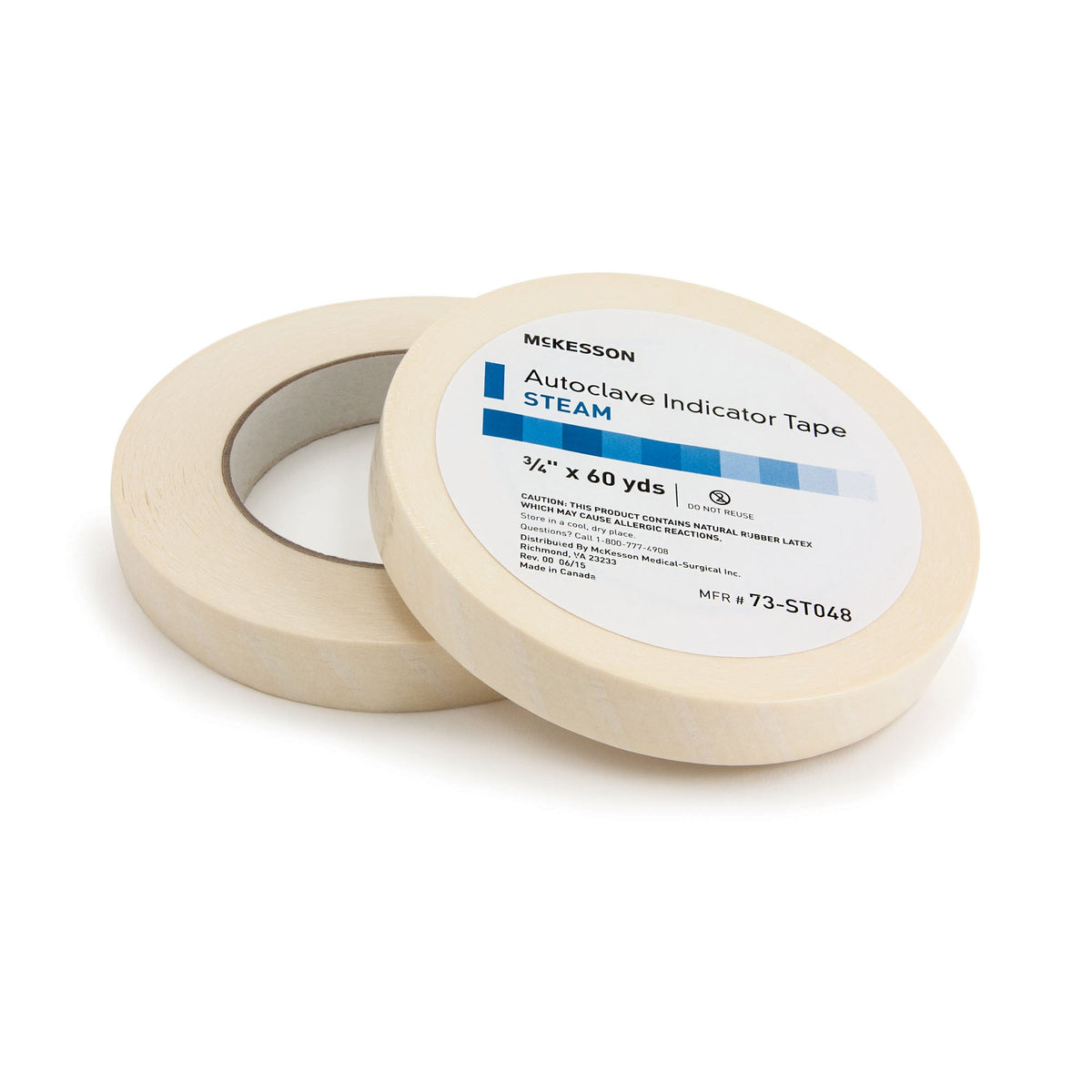McKesson Steam Indicator Tape, Inch x 60 Yard-Steam Indicator Tape McKesson 3/4 Inch X 60 Yard Steam