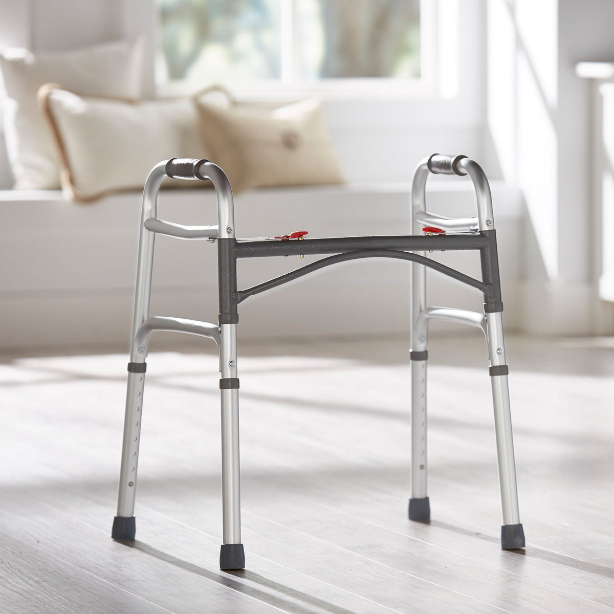 McKesson Junior Aluminum Folding Walker, 25 – 32 Inch Height - Ambulatory Equipment>Mobility>Walkers - McKesson Brand