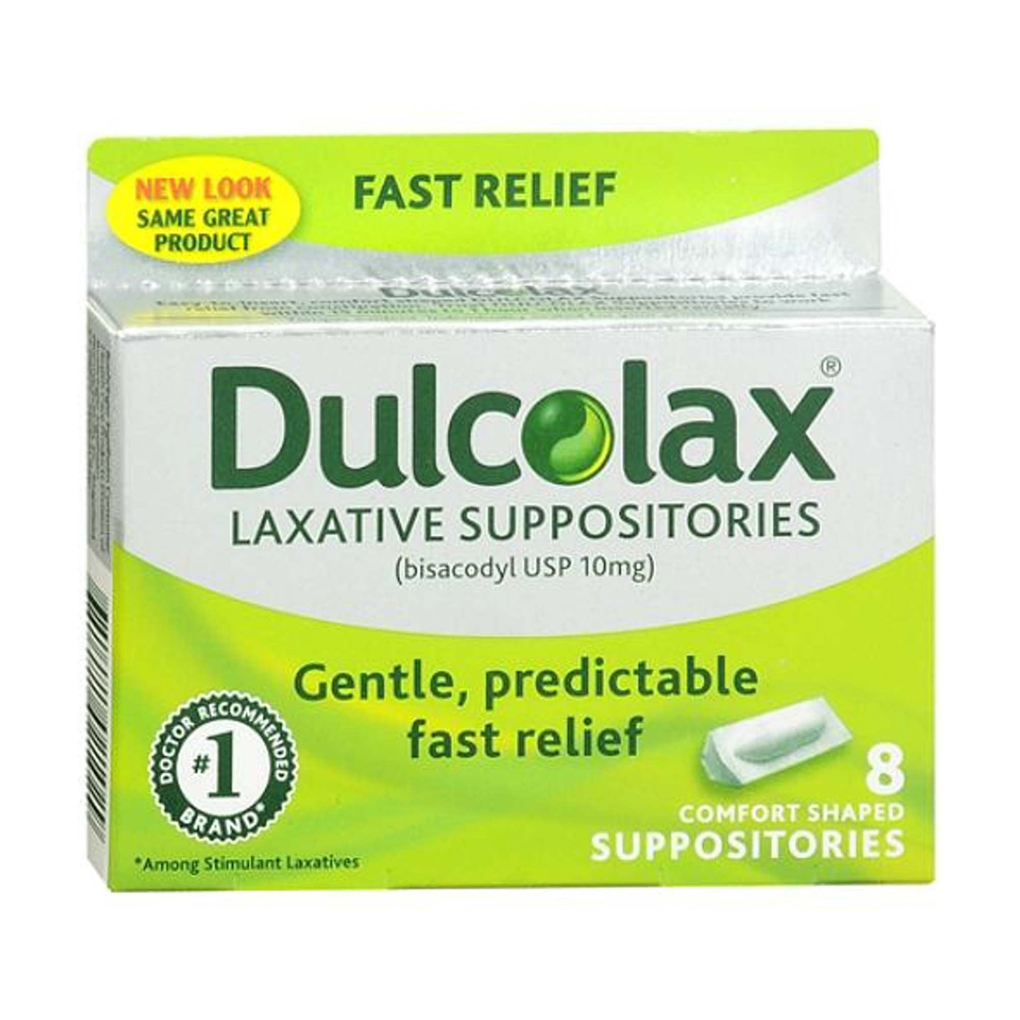 Dulcolax Bisacodyl Laxative Suppository-Laxative Dulcolax Suppository 8 per Box 10 mg Strength Bisacodyl USP