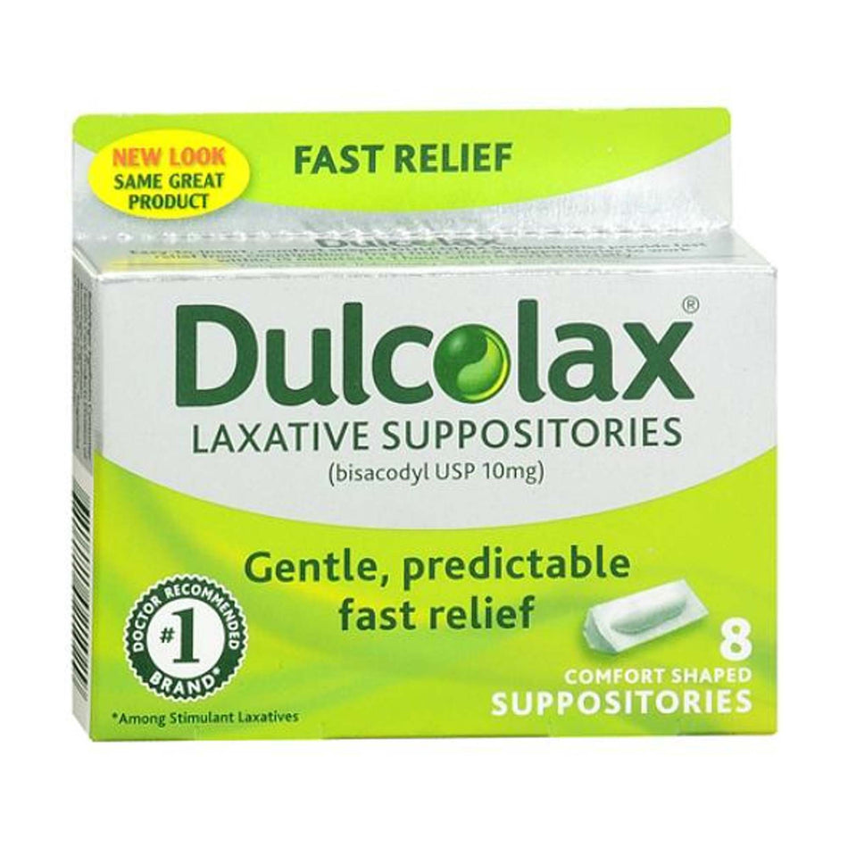Dulcolax Bisacodyl Laxative Suppository-Laxative Dulcolax Suppository 8 per Box 10 mg Strength Bisacodyl USP